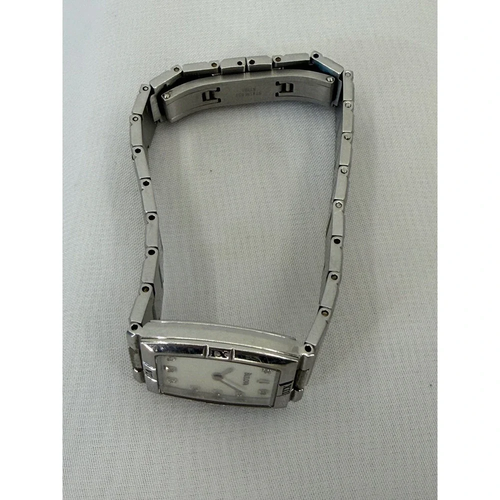 Bulova Womens Diamond Accent Stainless Steel Watch Silver Tone C8671383